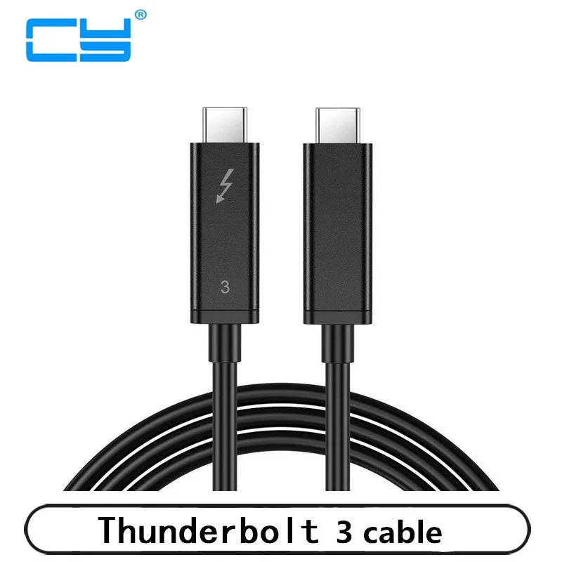 

1m 2m 0.5m 0.3m 30cm 50cm 100cm Thunderbolt 3 USB-C USB3.1 Male to Thunderbolt3 Male 40Gbps Cable for PC Laptop