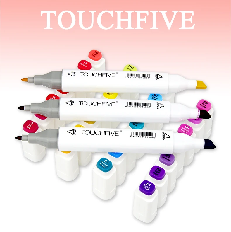 TOUCHFIVE 30/40/60/80 Цвет художественный маркер на спиртовой основе эскиз маркеры кисточки ручка для рисования манга товары для рукоделия
