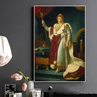 famous painting portrait of the emperor napoleon i in coronation costume wall art paintings posters and prints living room decor