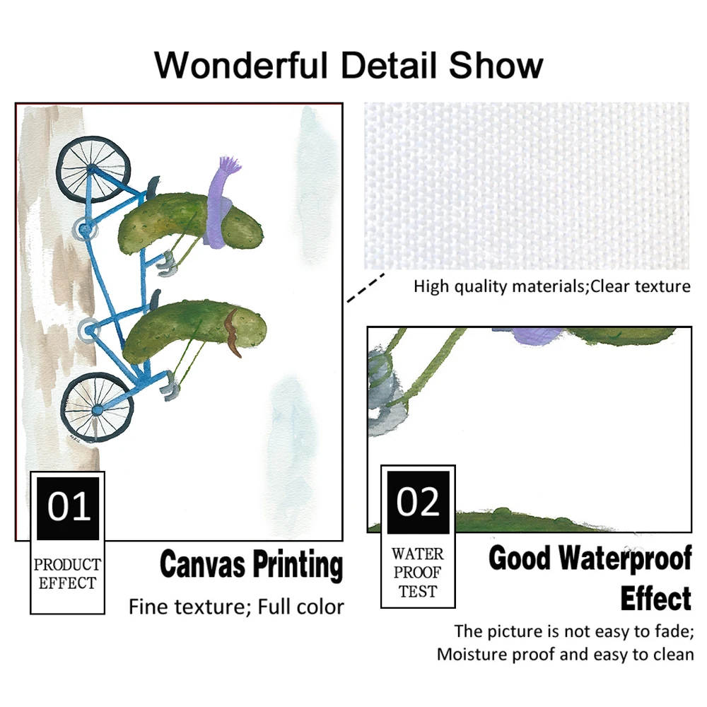 Современный кухонный декор забавные корейские постеры с едой причудливые Марины