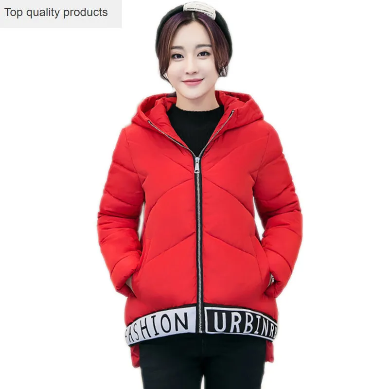 Повседневные зимние женские парки 2020 нового размера плюс с буквенным принтом