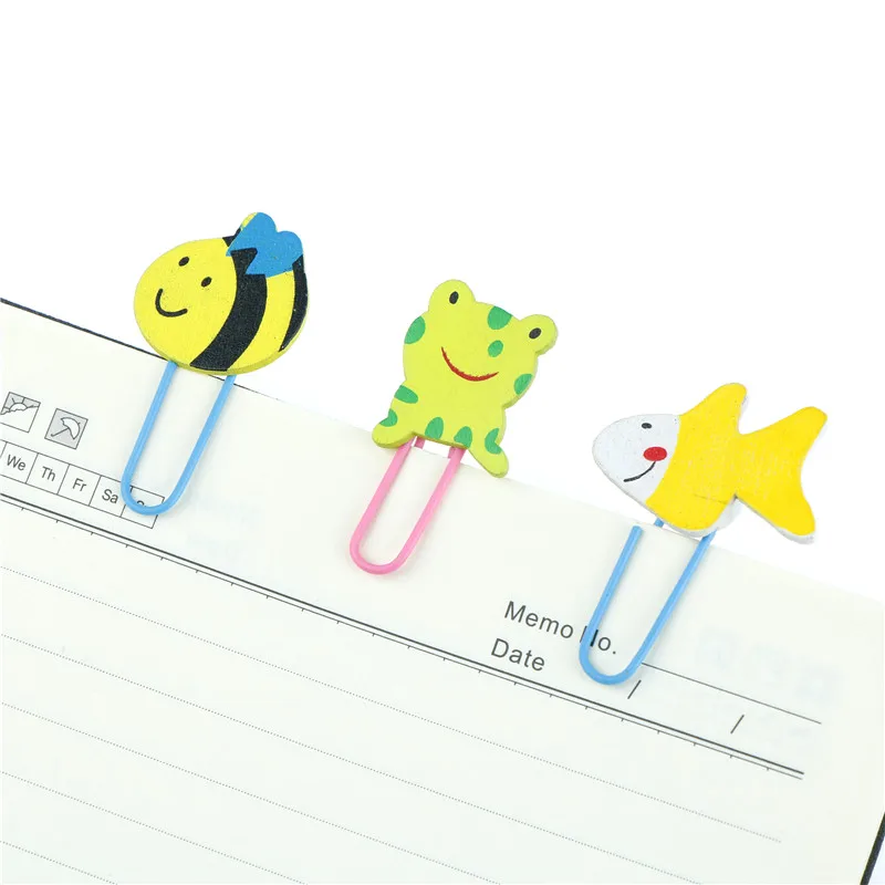 

Lovely Cartoon Character Metal Binder Clips Notes Letter Paper Clip Bookmark