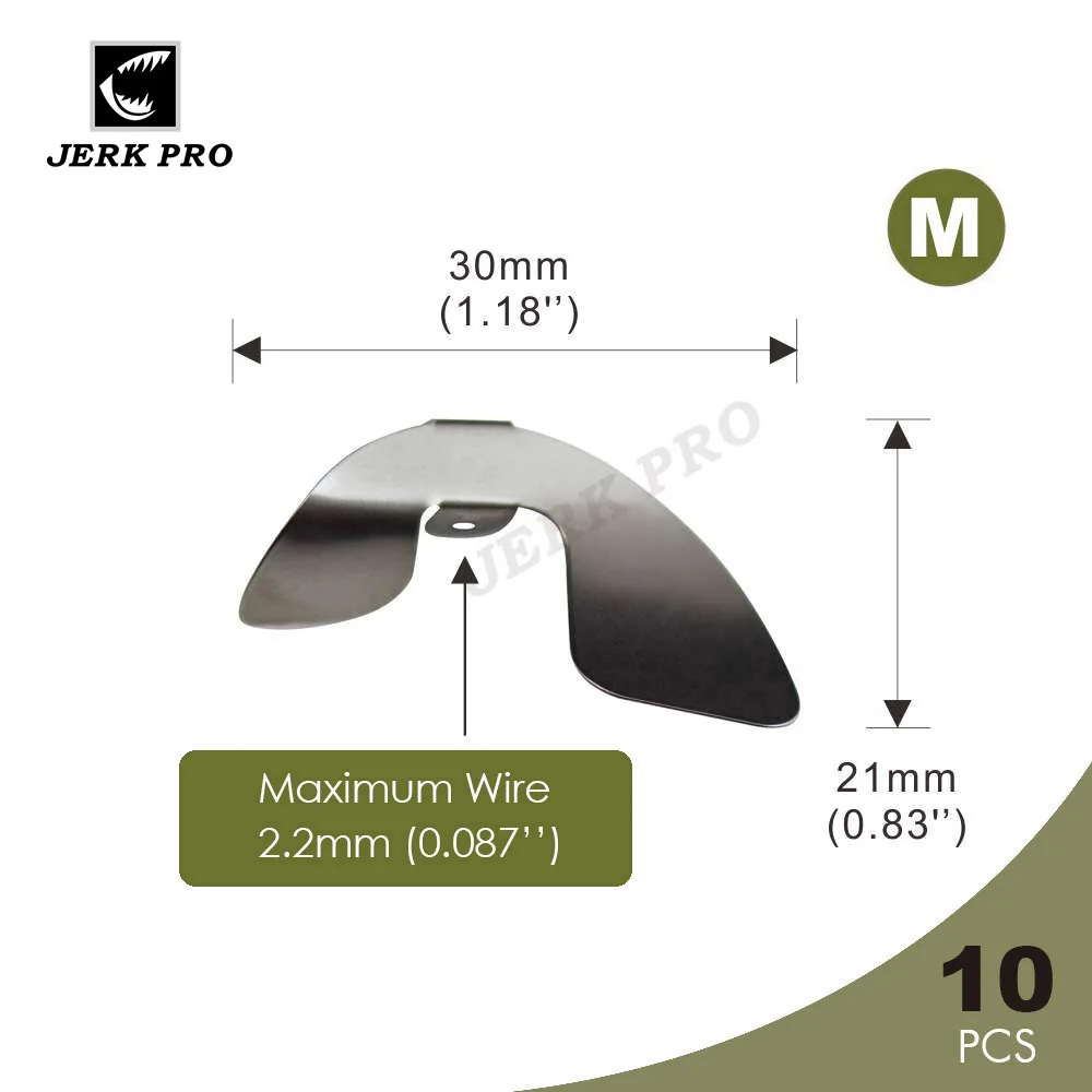 JERK PRO 10PCS Size M Chopper Prop Stainless Steel Propeller Blades Making Topwater Fishing Lure Angler’s Tackle Craft