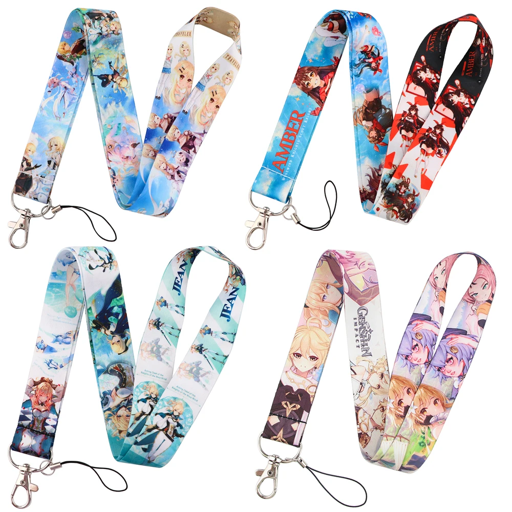

Anime Game Genshin Impact Lanyard Cartoon Neck Straps For Keys USB ID Card Badge Holder Keychain Phone Rope Lariat Gift LX811