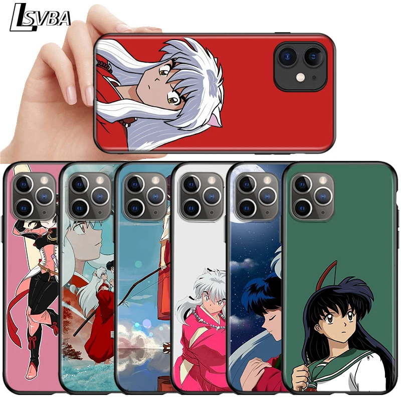 

Anime Inuyasha For Apple iPhone 12 11 Pro Max mini XS Max XR X 8 7 6 6S Plus 5S SE 2020 Soft Black Phone Case