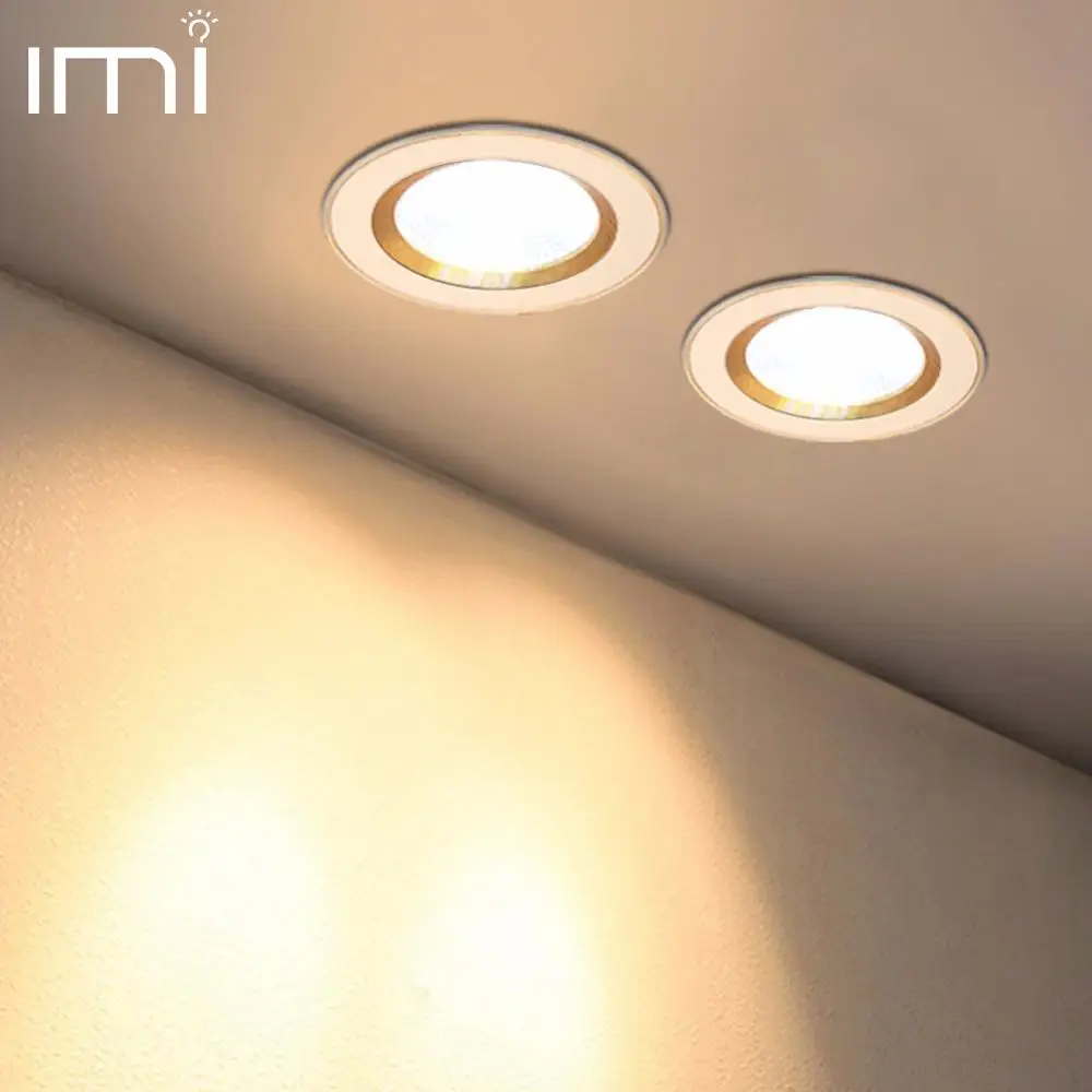 

COB Downlight Dimmable Led Panel Recessed Down Light Ultra Thin 220V 110V Round Bedroom Kitchen Indoor Spot Lamp 3W 5W 7W 9W 12W