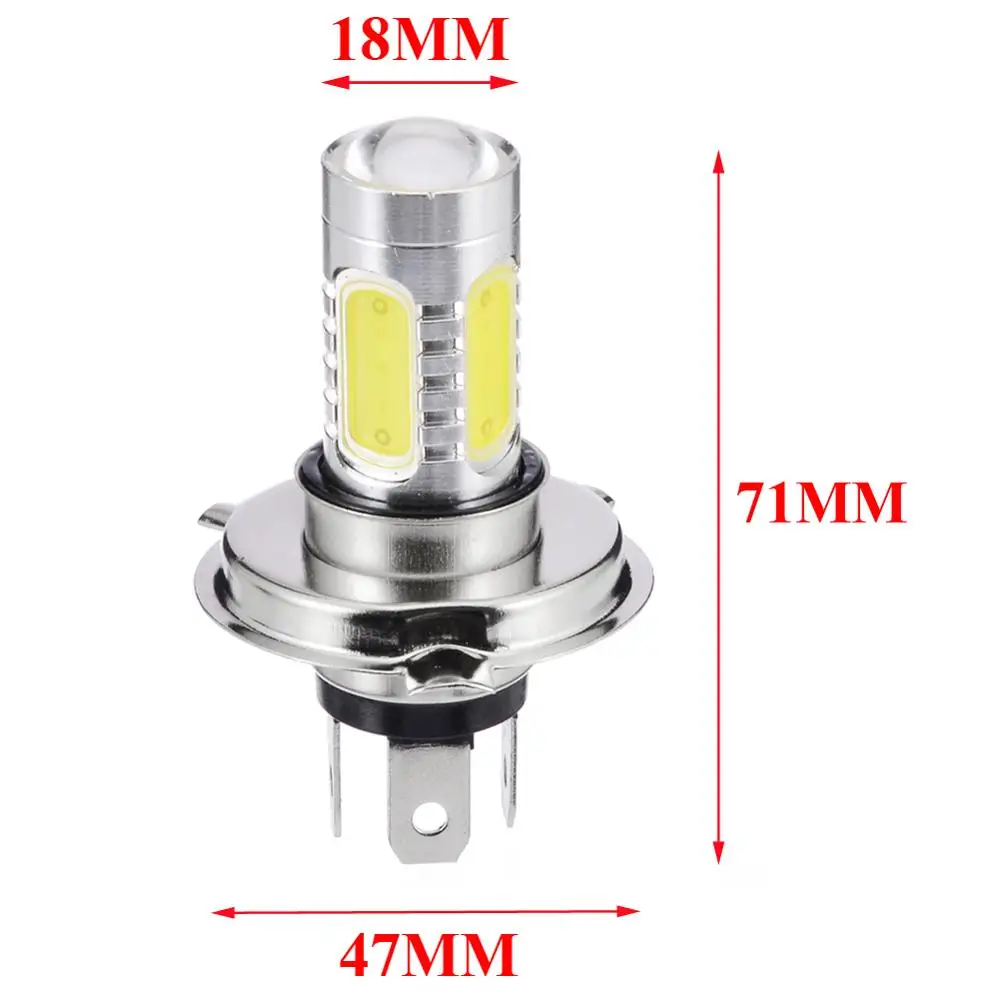 H4 9003 6000K Автомобильный светодиодный противотуманный фонарь высокой мощности COB