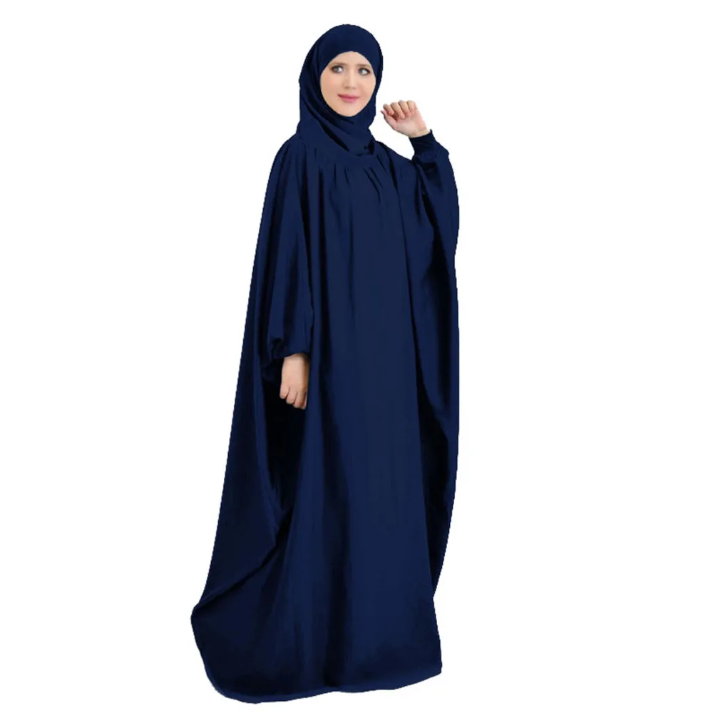 Мусульманское женское длинное платье с капюшоном Khimar мусульманская одежда для