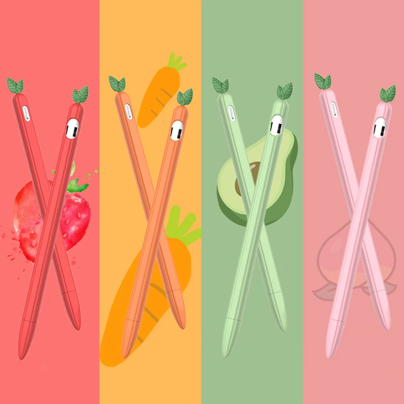 1st 2nd Generation Protective Cover For Apple Pencil 1 2 Vegetables Silicone Cases