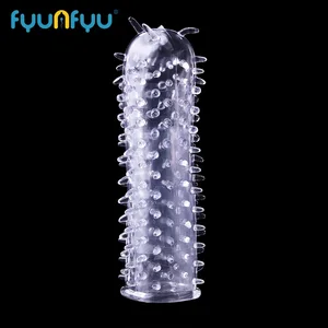 Презервативы с кристаллами для позвоночника, кольца для члена, товары для интима для взрослых, многоразовые игрушки-презервативы, Увеличители пениса, 1 шт.