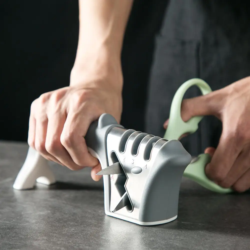 

Dual-Purpose Knife Sharpener Multi-Function Sharpener Professional Rust Removal Sharp Knife Tool Kitchen Accessories
