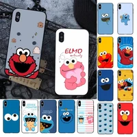 fhnblj cute sesame cookie monster phone case for iphone 11 12 13 mini pro xs max 8 7 6 6s plus x 5s se 2020 xr case