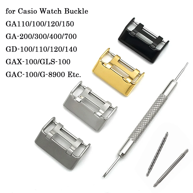 

Watch Strap Pin Buckle GA110/100/120 GD400/700 GAX-100/GLS-100 Metal Clasps Big Head Buckle Replacement Clasp 2 Sticks Buckles