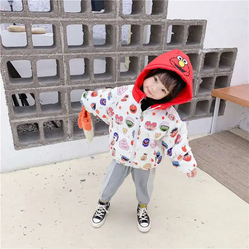 

Детский пуховик Anpanman, Детское пальто с хлопковой подкладкой, зимняя утепленная верхняя одежда для мальчиков и девочек