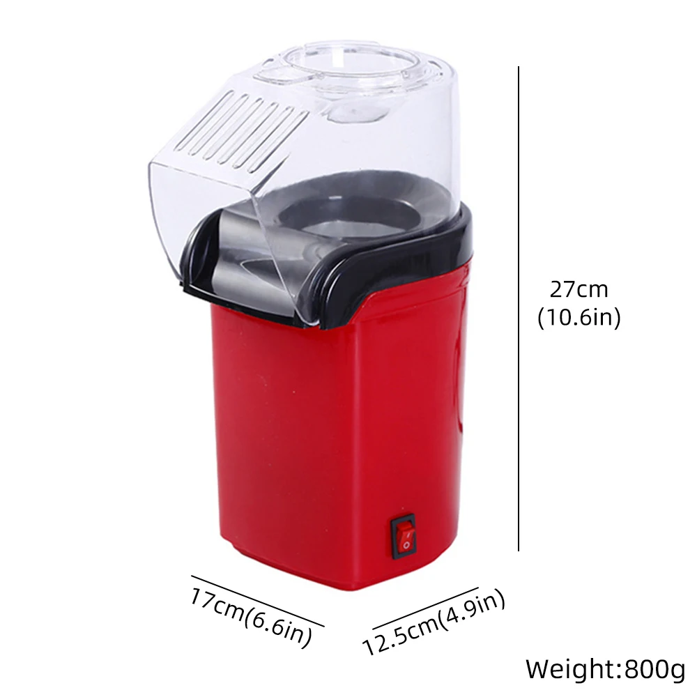 

New Home Hot Air Popcorn Popper Maker Electric Mini Healthy Hot Air Oil-Free Corn Popcorn Maker Machine DIY Corn Popper