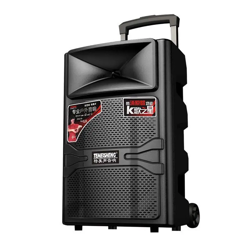 

12 Inch Bluetooth Outdoor Speaker Bass & Treble Echo Big Speaker with Wheels Stereo Music Subwoofer Portable Louderspeaker