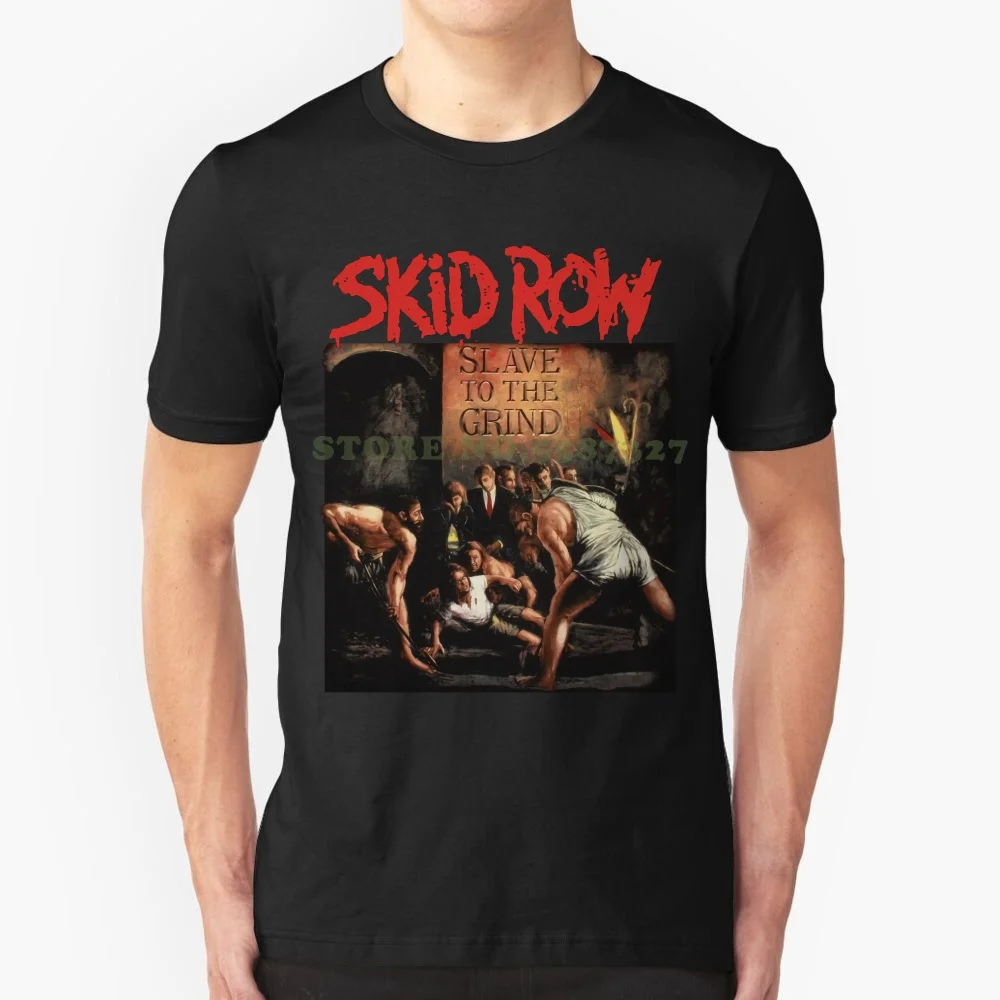

Мужская Черная хлопковая Футболка Skidrow Slave To The Grinde 91 Glam Rock Skidrow Dokken Ratt