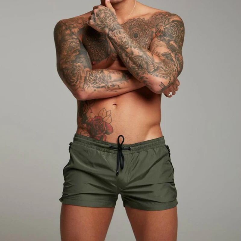 

Мода 2020 мужские шорты, мужские летние сексуальные плавательные шорты, мужские спортивные шорты для бега, фитнеса, быстросохнущие купальные ...