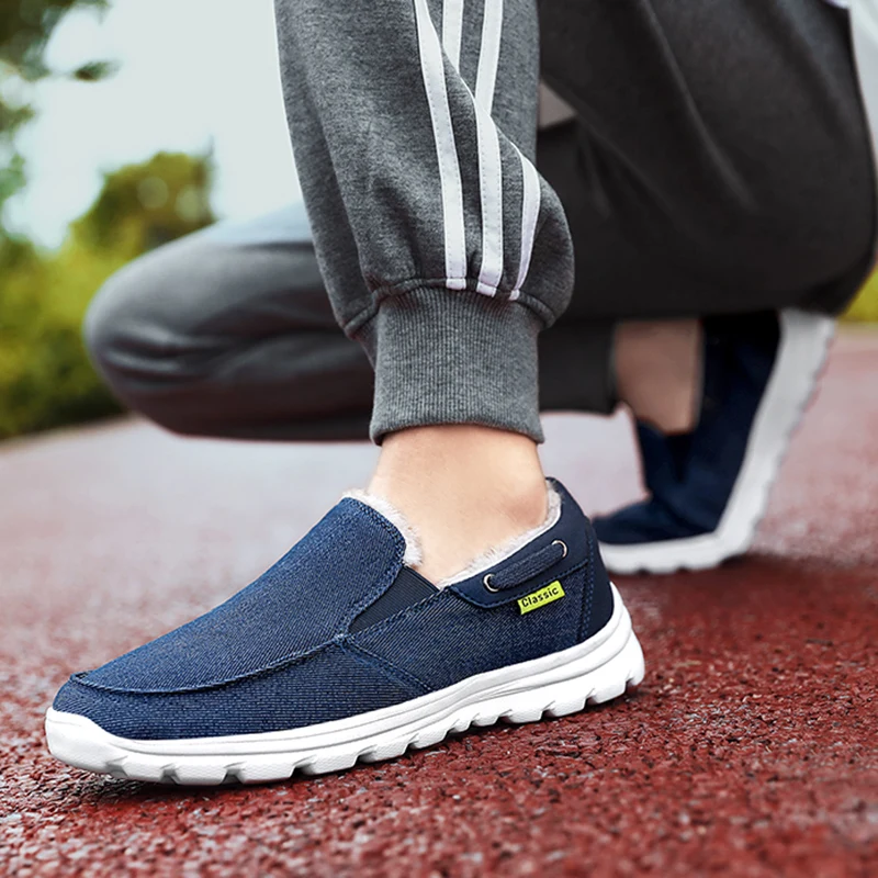 SMS New Men's Loafers Comfortable Sneakers Hiking Shoes Canvas Shoes Breathable Slip-On Cotton Shoes Moccasins Zapatillas Hombre