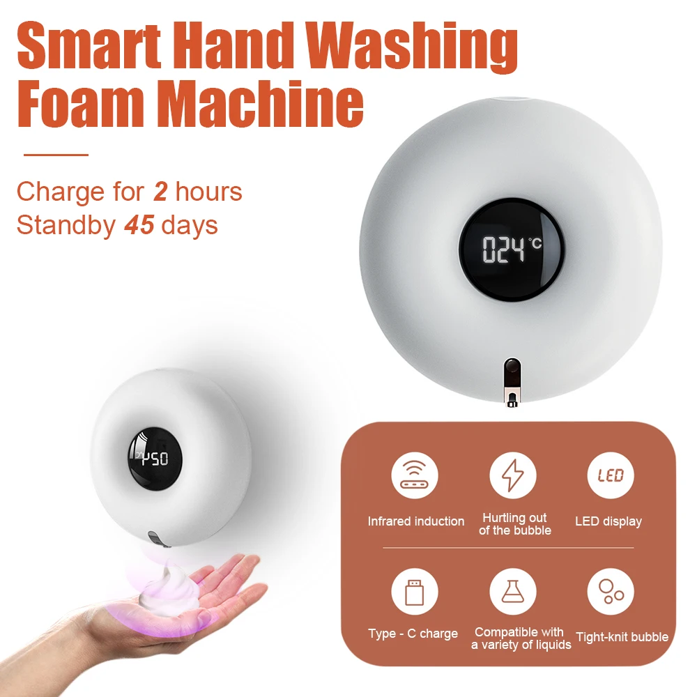 

Машина для автоматического создания мыла настенный Бесконтактный Инфракрасный Смарт Сенсор Ванная комната шампунь дозатор для пенного мы...