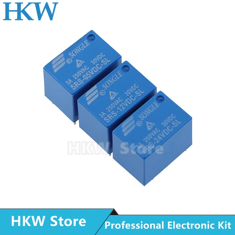 

5pcs Relay Signal Relay 4100 SRS-05VDC-SL SRS-12VDC-SL SRS-24VDC-SL 5V 12V 24V 6Pin 3A A Set of Conversion Relays Relais