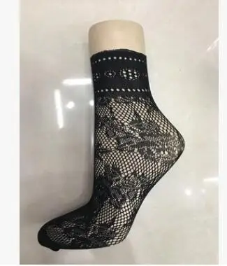 10pairs/lot woman sexy mesh socks for female ultrathin transparent nylon short socks with lace sexy socks
