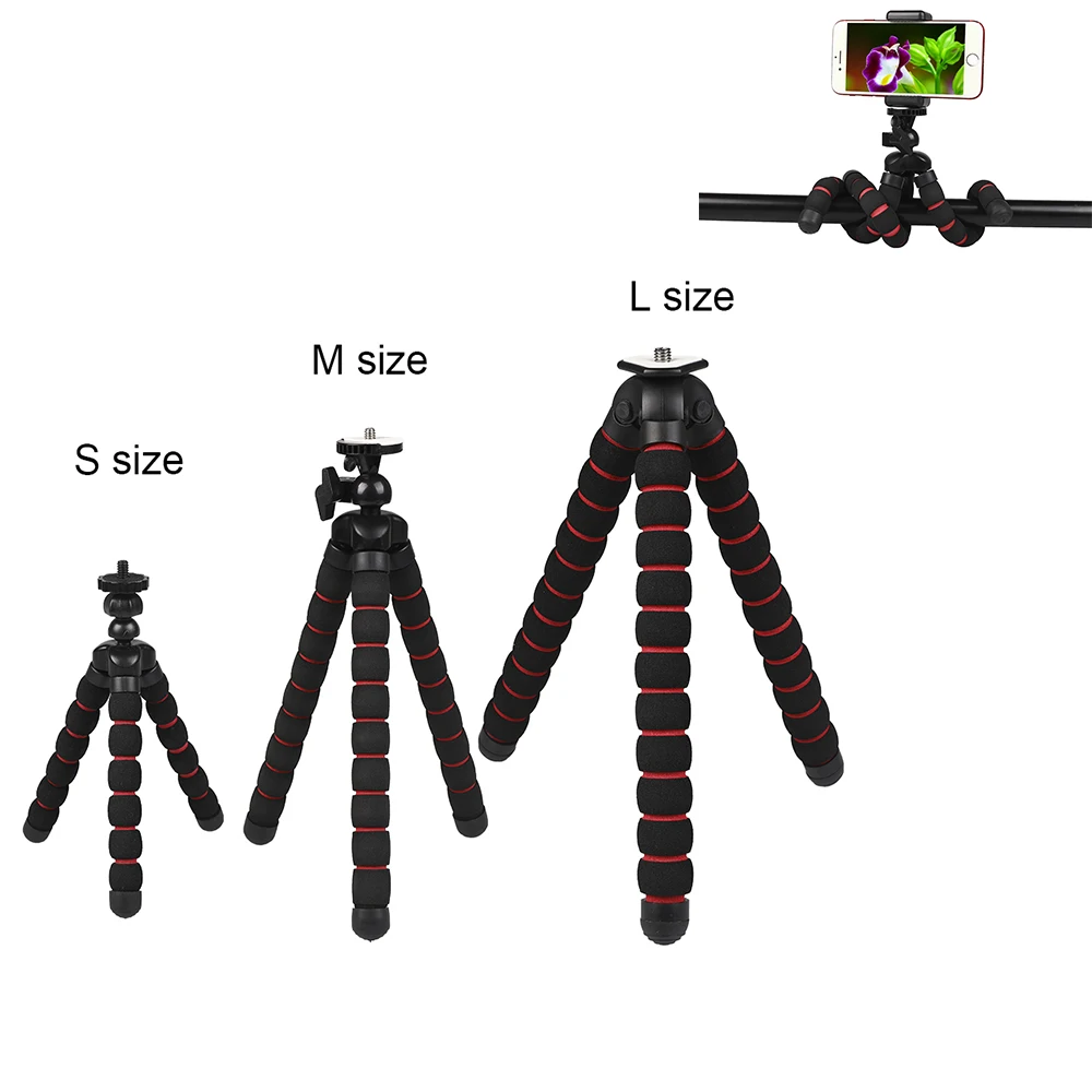 

Camera Accessories Flexible Sponge Octopus Tripod for GoPro 9 8 7 6 H8 Sj4000 Sj7 DJI OSMO Mobile Phone Canon Nikon Sony DSLR