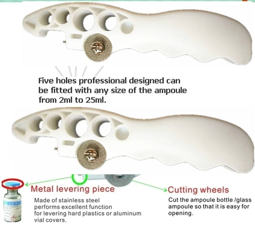 Медицинский помощник медсестры стекло ампула Бутылка открывалка для бутылок