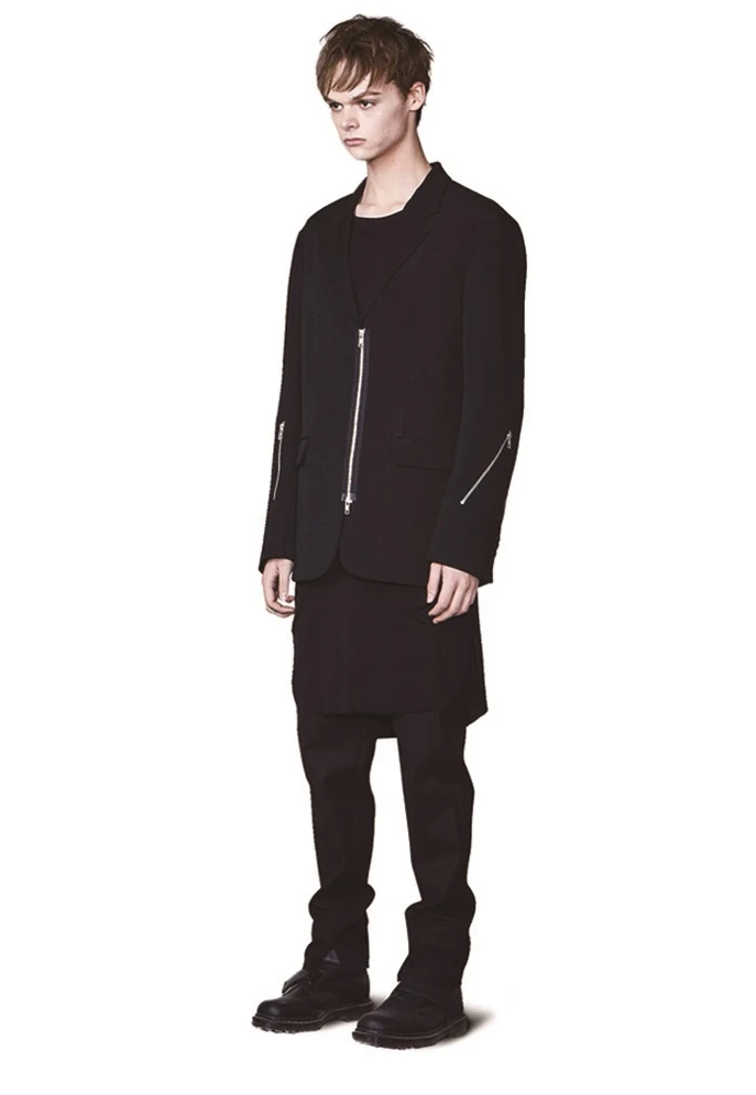 S-6XL! Мужские модные костюмы 2019 зауженные на молнии обычные.