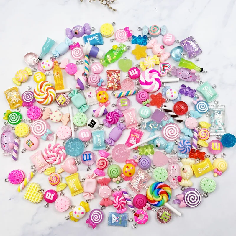 20 шт. Конфета из смолы серьги Подвески для изготовления ювелирных изделий