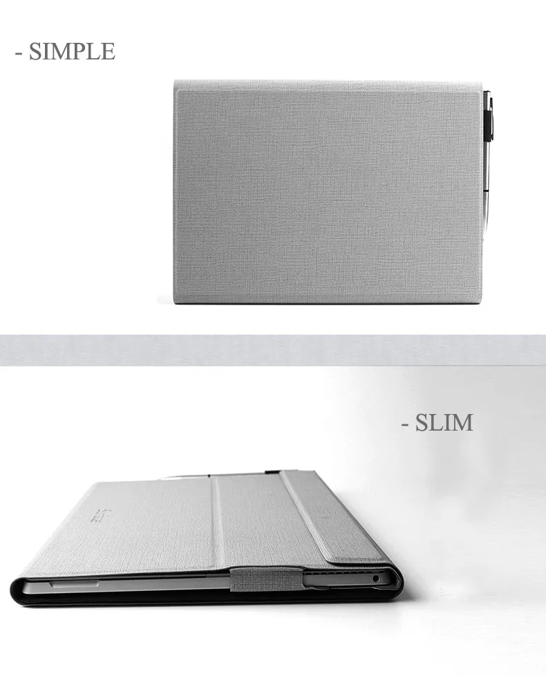 Роскошный чехол-книжка из искусственной кожи для microsoft Surface pro 4/Pro5 /PRO 6 с функцией автоматического сна/пробуждения и держателем для ручек