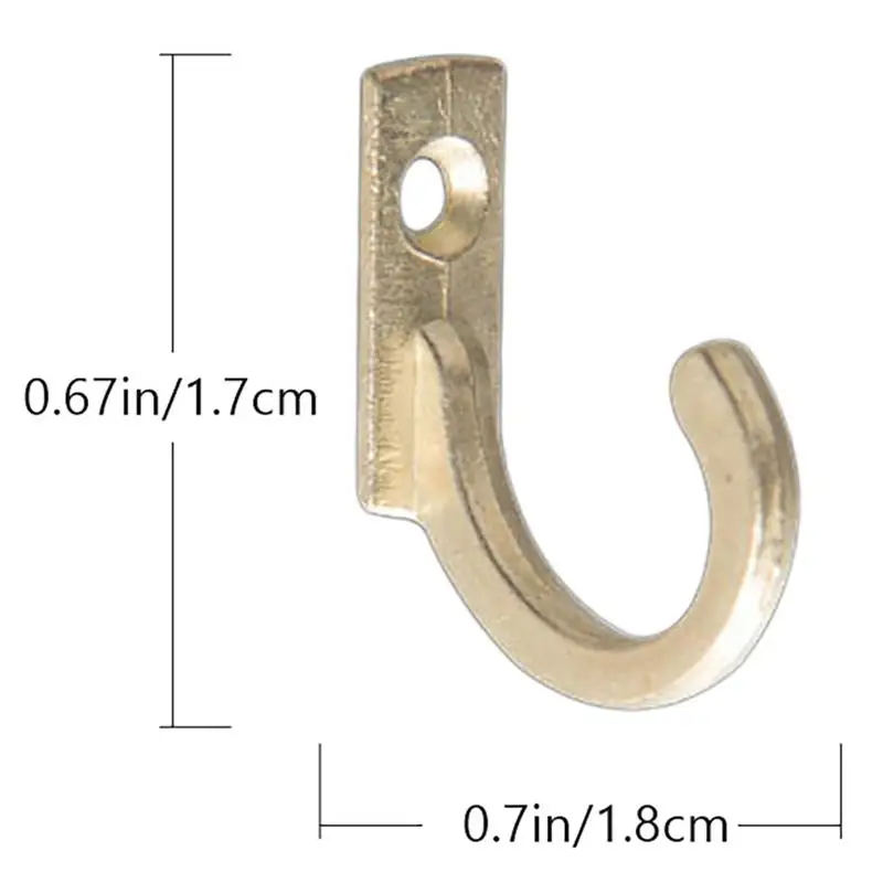 

20Pcs Mini Retro Wall Hooks Zinc Alloy Wall Hangers Cabinet Wall Organizers