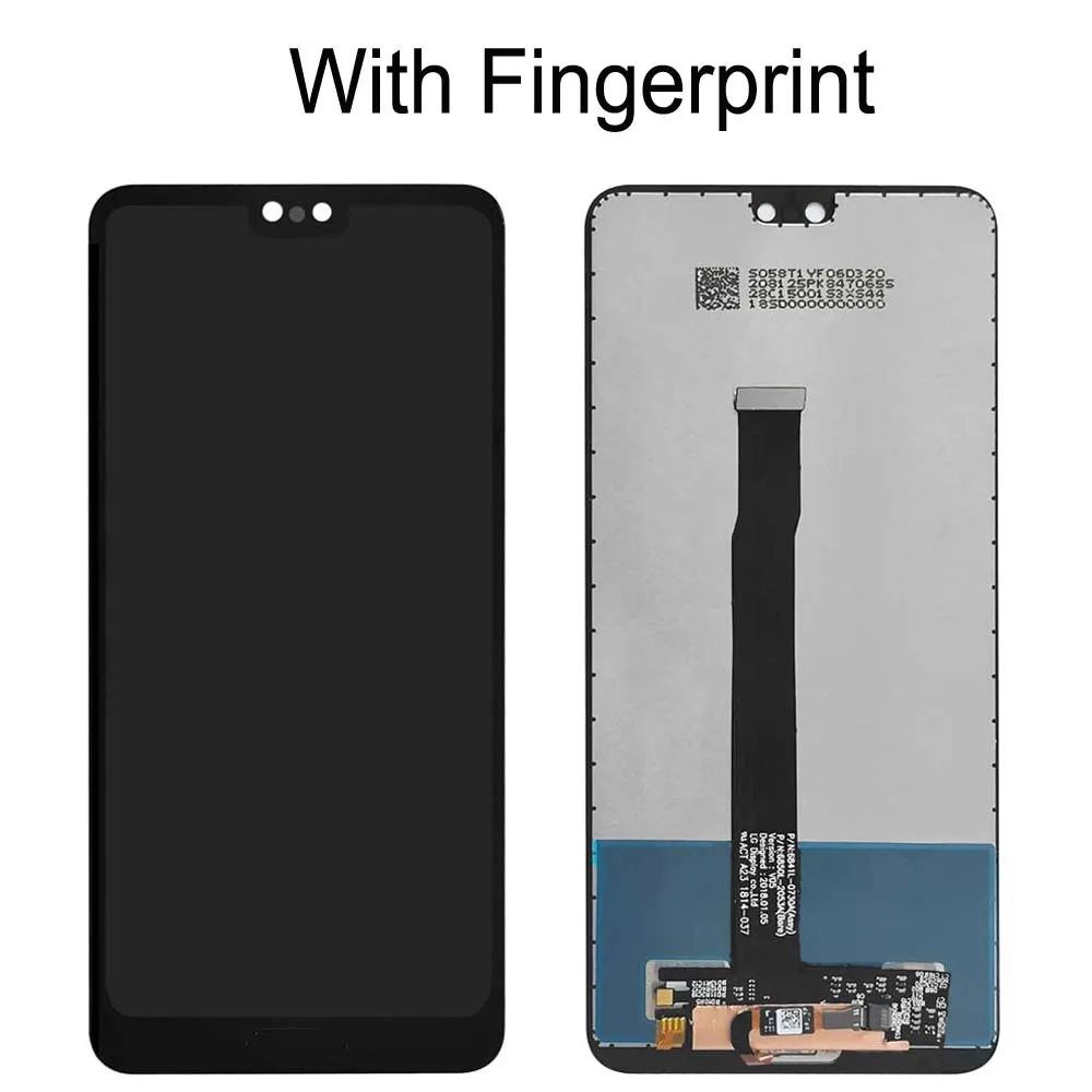 

5.8" For Huawei P20 LCD Display Touch Screen Digitizer Assembly With Fingerprint EML-L29 EML-L22 EML-L09 EML-AL00 LCD