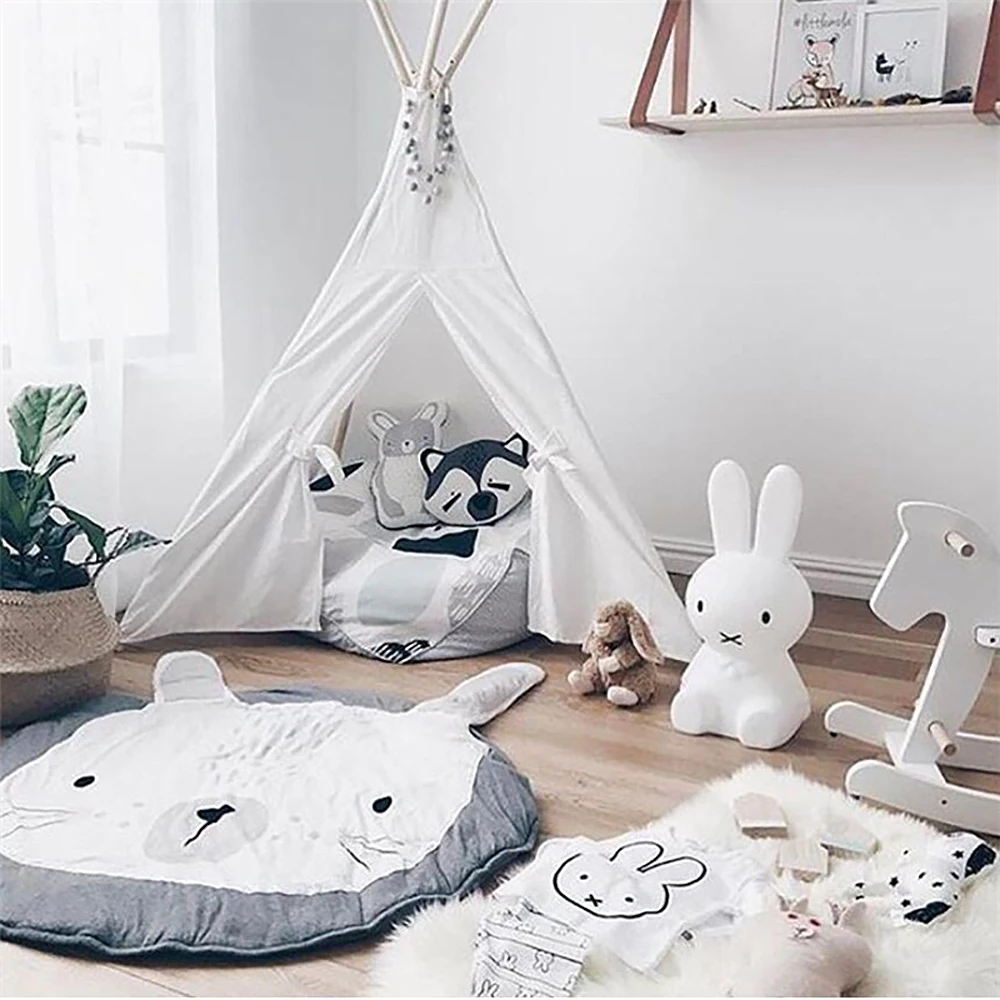 Креативный дизайнерский детский игровой коврик со слоном круглый ковер