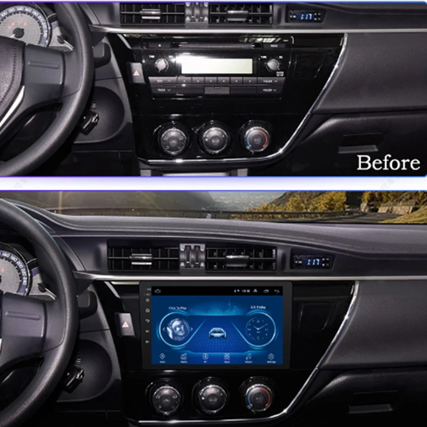 Car radio Android multimedia player For Toyota Corolla E180 2013~2016 Bluetooth touch screen GPS Navigation Stereo Audio | Автомобили и