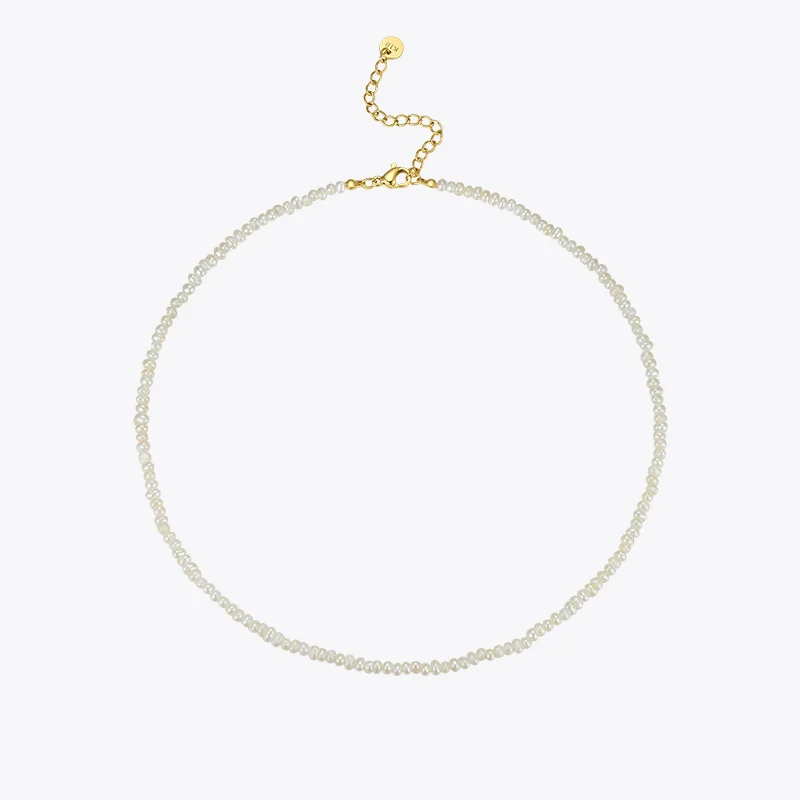 Женское колье с жемчугом ENFASHION ожерелье-чокер золотистого цвета цепочка