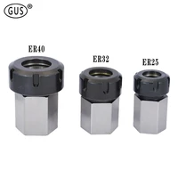 square er25 er32 er40 chuck block hard steel hex er spring chuck seat suitable for cnc lathe engraving and cutting machine