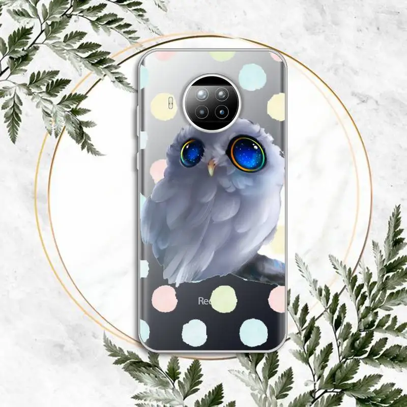 

Cute animal Owl case for airpods Phone Case Transparent for Xiaomi Redmi note 10 t 8 9 pro lite 11