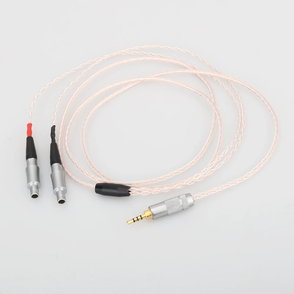 

HIFI 2.5/3.5/4.4mm/XLR Balanced Crystal Single Copper Silver Mixed Headphone Upgrade Cable Cable for HD800 HD800S HD820