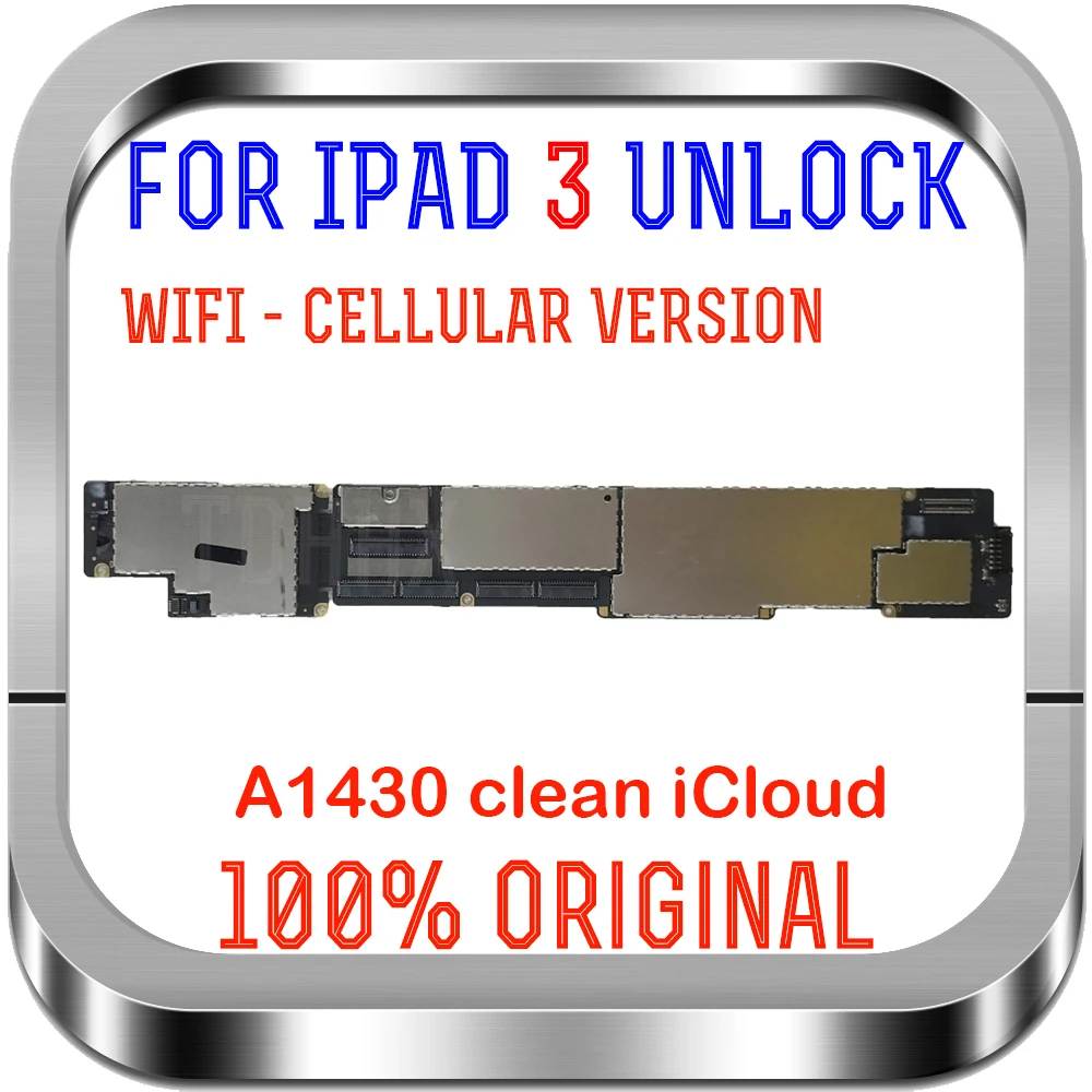 Материнская плата для ipad 3 Clean iCloud A1403 / A1416 или A1430 материнская с полными чипами