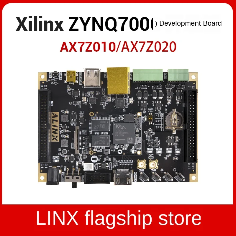 

Черная и Золотая макетная плата FPGA Alinx Xinx Zynq 7000 7010 7020, макетная плата, основная плата Ax7z010 Ax7z020