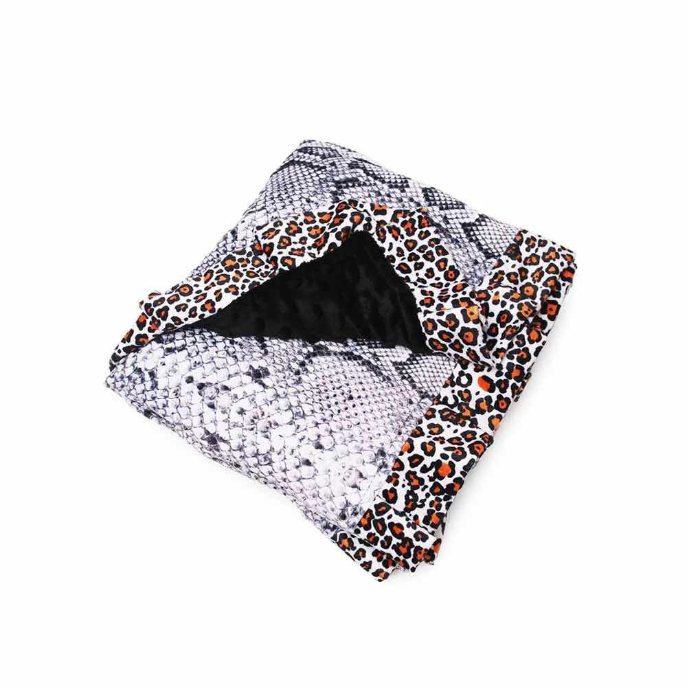 5 pcs Ruffle Minky Blankets Serape Monogrammable Baby Cotton Quilt Leopard Sunflower Blanket DOM1310 |
