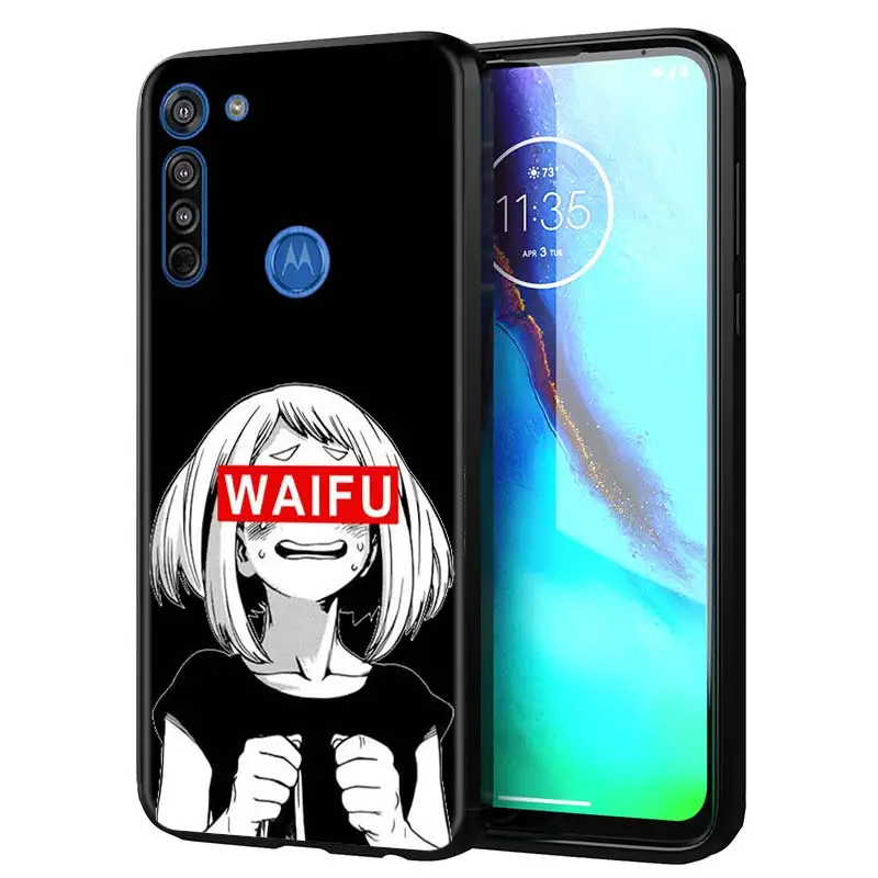 

Sugoi Senpai Anime Phone Case for Motorola Moto G8 G9 Edge Plus G Power Play E6s E Plus One Fusion Cover Black Shell