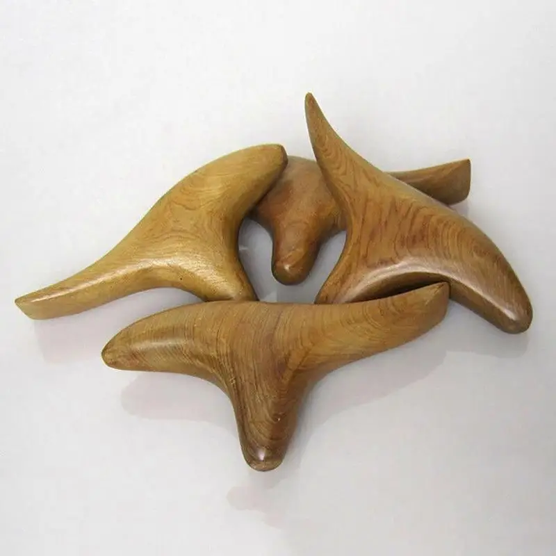 

Wooden Massager Triangle Trigeminal Fragrant Body Neck Relax Blood Circulation Wood Reflexology Tool Spa Therapy Massage