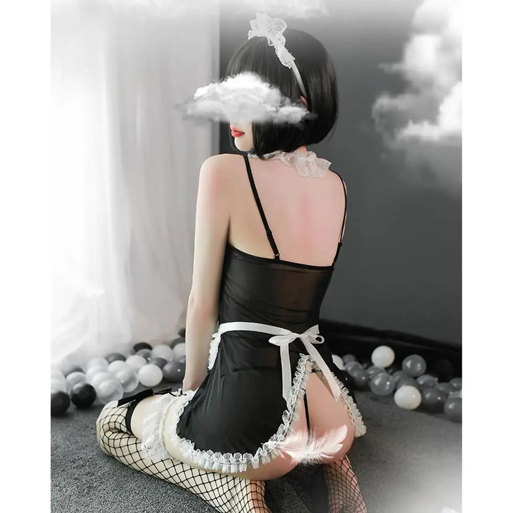 

Costumes Erotic Women Adult Sexy Lingerie Temptation Maid Outfit Cosplay Lingerie Lace Temptation Out Erotic Girl Cosplay