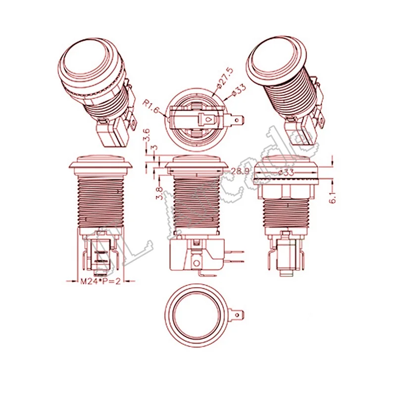 2 игрока Аркады Управление джойстики светодиодный подсветка кнопок