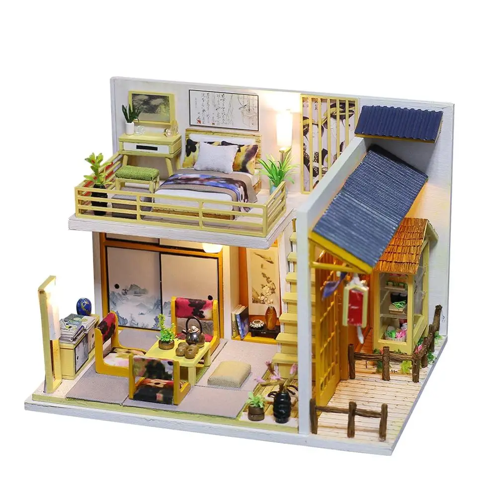 

Kids Toys Diy Dollhouse Assemble Wooden Miniaturas Doll House Furniture Miniature Dollhouse Puzzle Educational Toys For Children