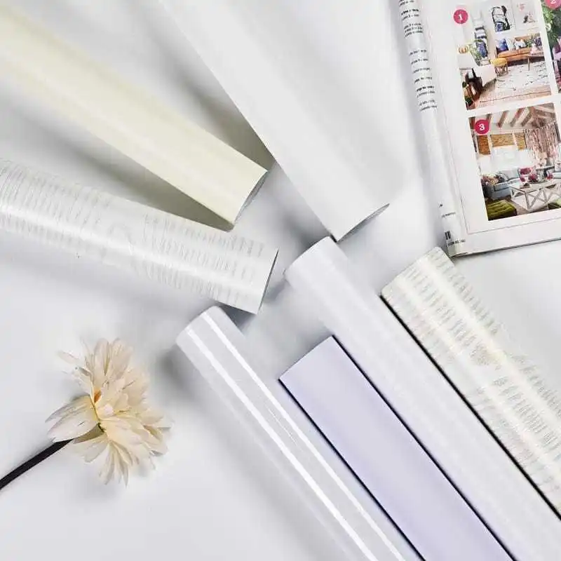 

Modern Wood Stripe DIY Decorable Home Films PVC Self-Adhesive Furnitures Renovation Wall Stickers Decorative Sticky Paper Decals