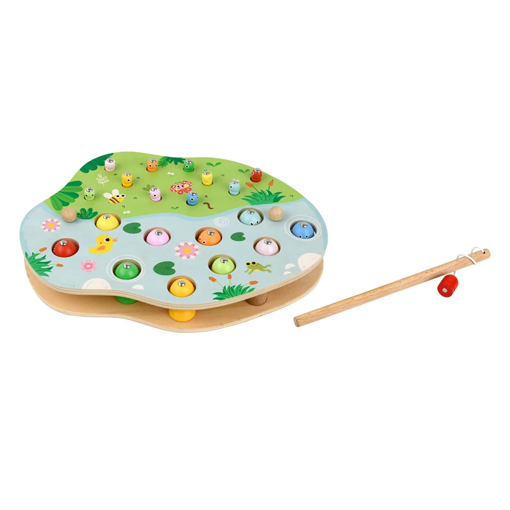 

1 Set Safe Wooden Fishing Educational Insect Capturing Cognition