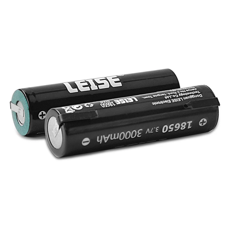Новая Leise 18650 3000mah 3,7 V Плоская верхняя литий-ионная литиевая Оригинальная Аккумуляторная батарея с сварочным никелевым листом для банка питания